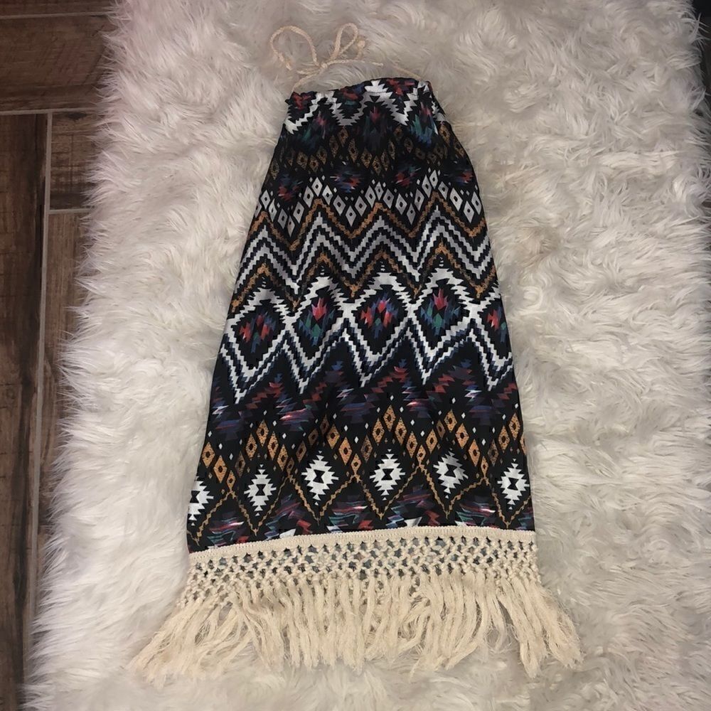 Aztec tribal pattern swimsuit coverup dress NEW
